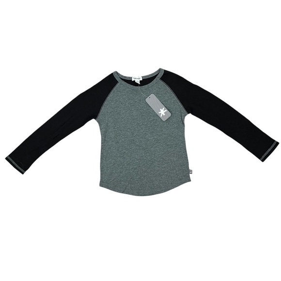 Splendid Little Kids Youth Always Raglan Long Sleeve Shirt - Size 7 - Picture 1 of 5